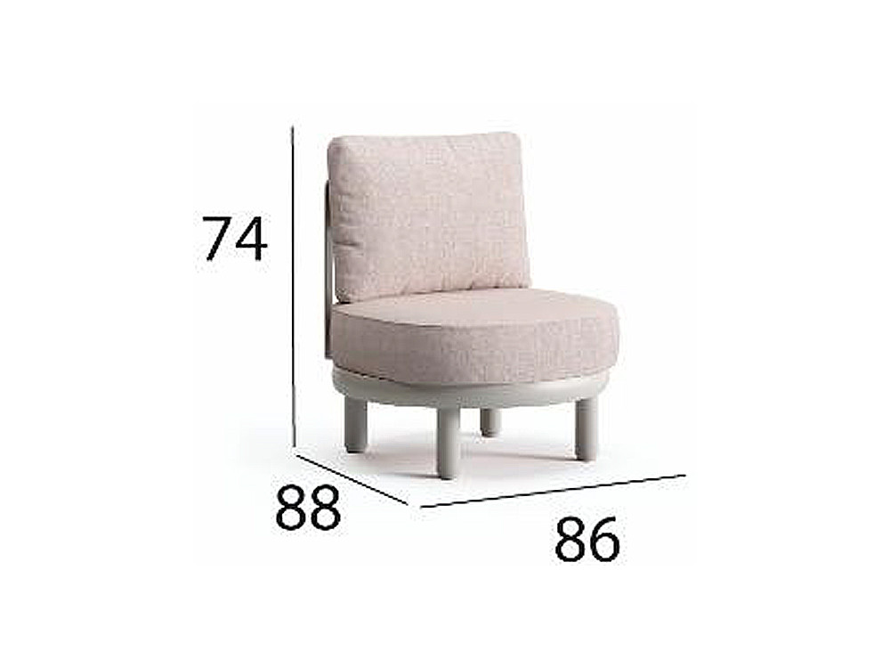 Sillones de exterior modernos Lima: estructura de aluminio y confort premium de Arkimueble