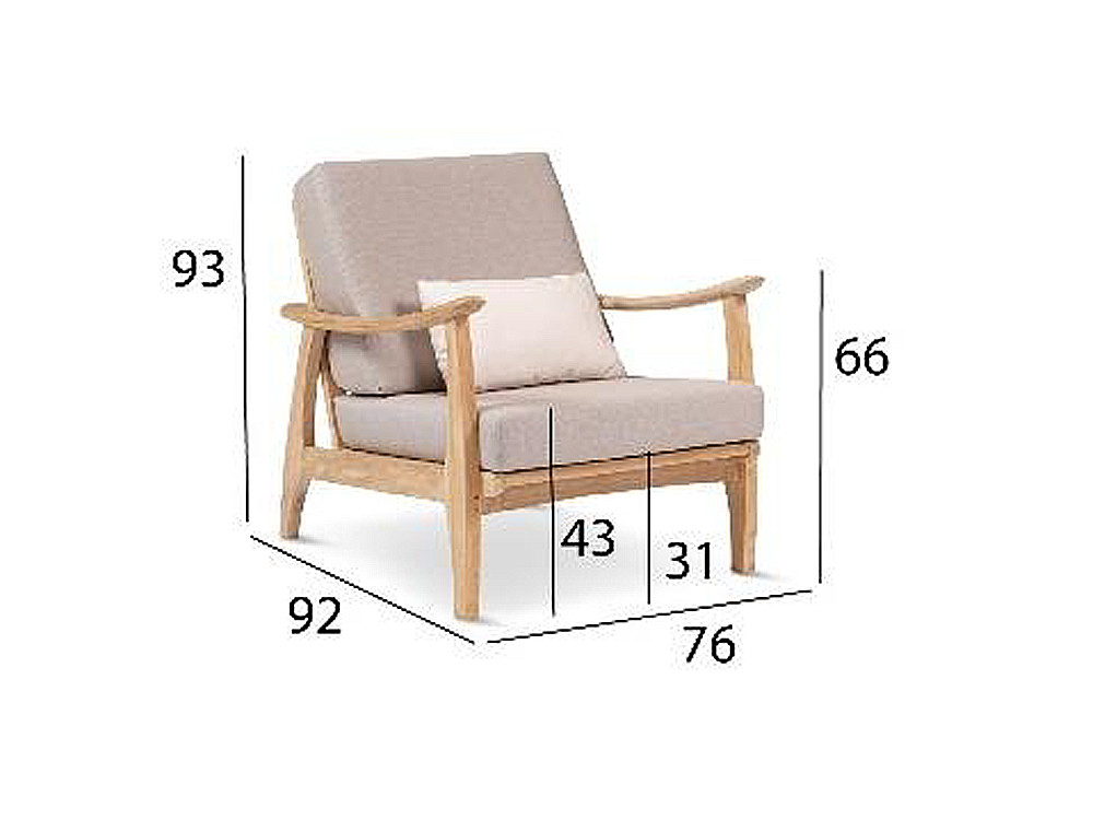 Sillones de exterior modernos Eco: estructura robusta de teca y confort premium de Arkimueble