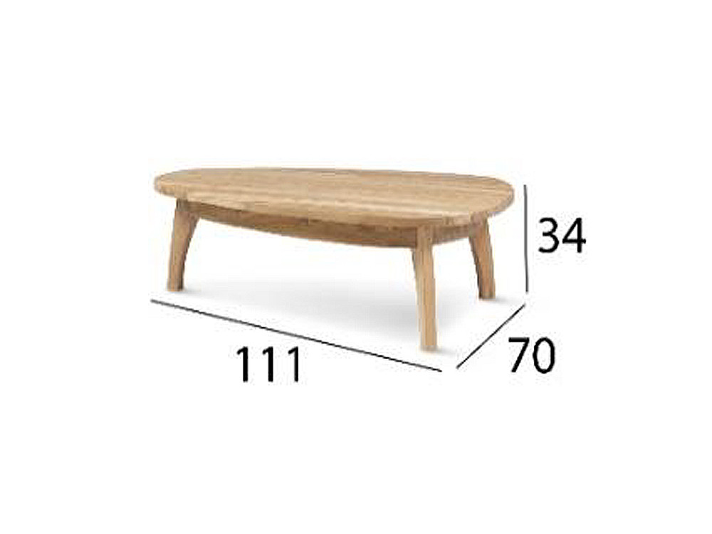 Mesa de centro de teca Eco