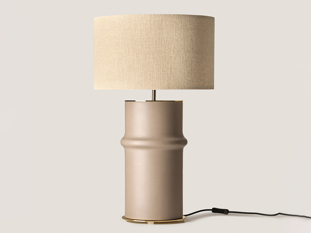 Lámpara de sobremesa Bambu de Aromas del Campo: cerámica pintada a mano