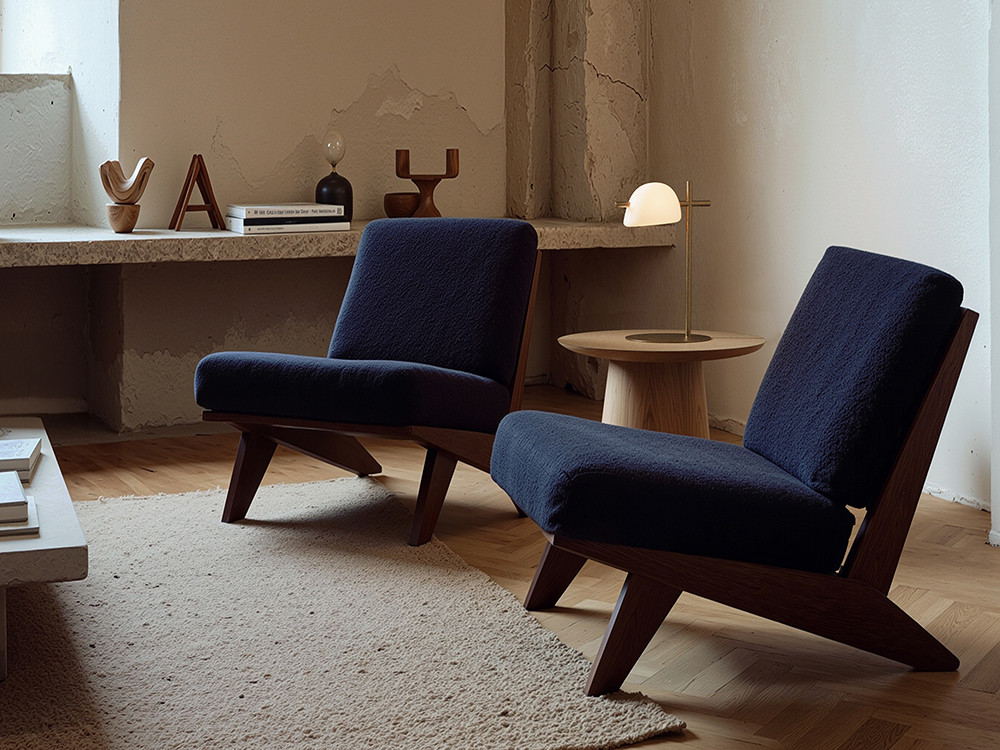 Lámpara moderna Lada de Aromas del Campo: base en metal negro mate y cerámica artesanal