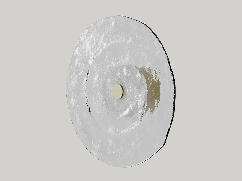 Aplique de pared Lida round de Aromas del Campo: diseño circular con pantalla de cristal premium