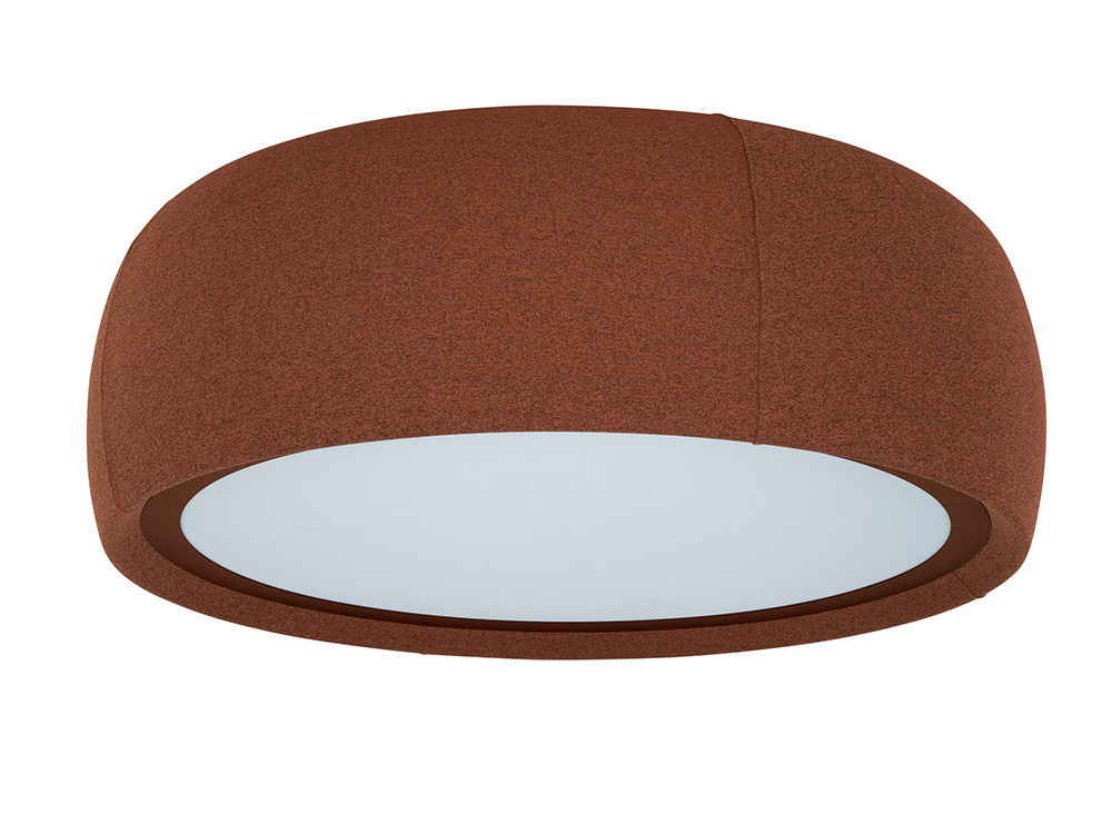 Plafón de techo Gong: versatilidad de Leds C4 con 3 tamaños y acabados textiles táctiles