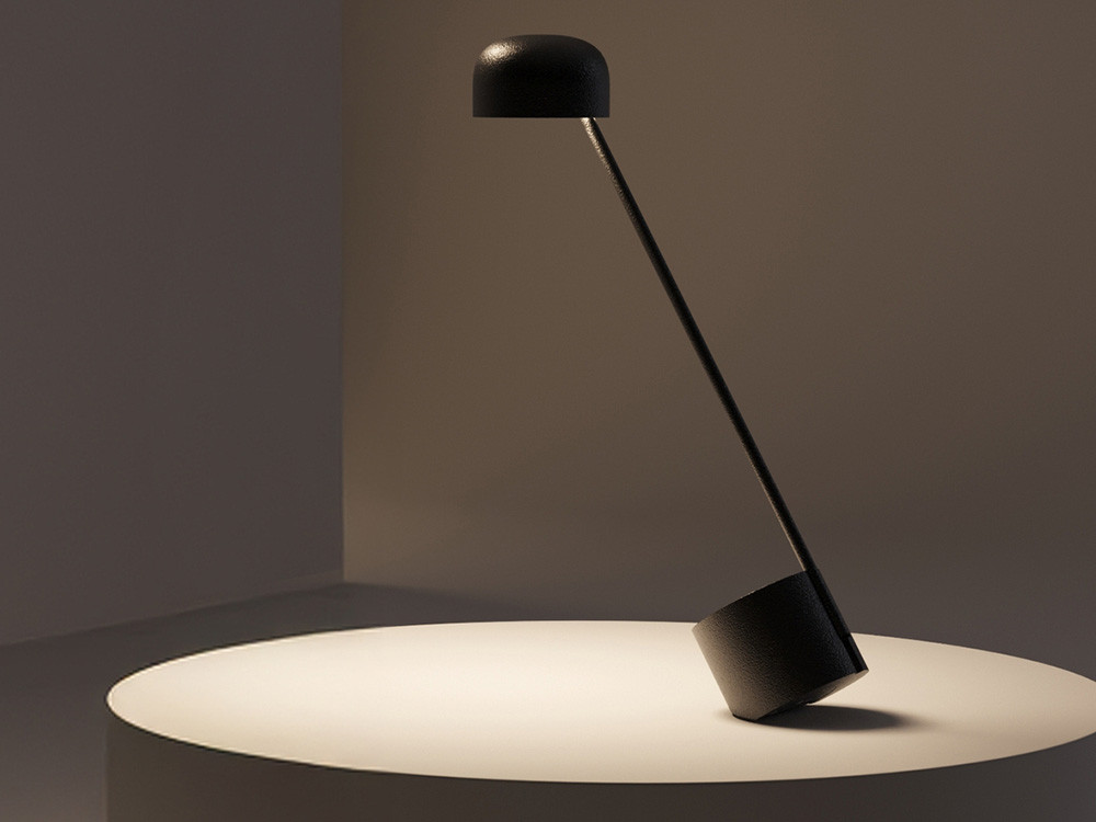 Lámpara de sobremesa Dara de Leds C4: diseño esencial con luz ambiente o focal