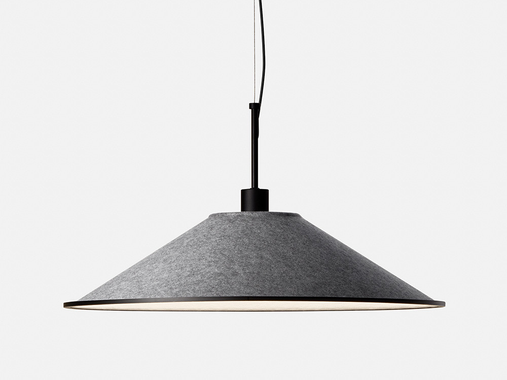 Lámparas de techo modernas Shoemaker de Leds C4: diseño funcional fonoabsorbente para proyectos de interiorismo