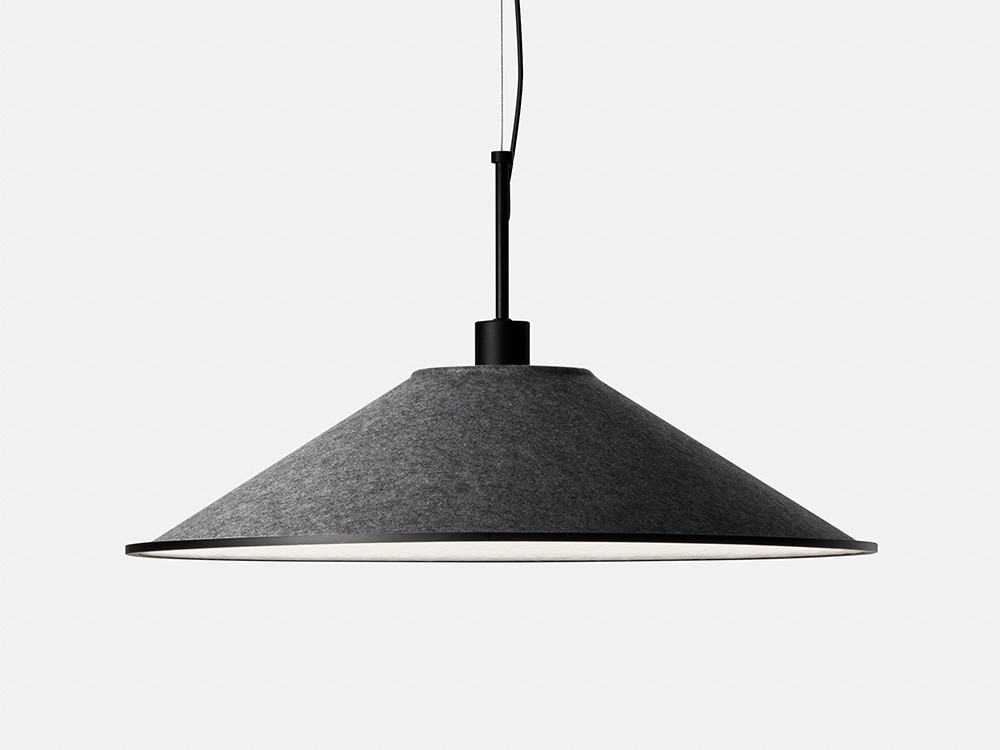 Lámpara de diseño Shoemaker de Leds C4: elegancia textil ignífuga para iluminación técnica de interiores