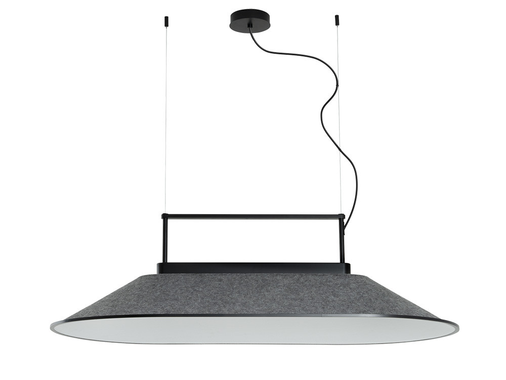 Lámpara de salón Shoemaker Big: el modelo más grande de Leds C4 con pantalla técnica de fieltro artesanal