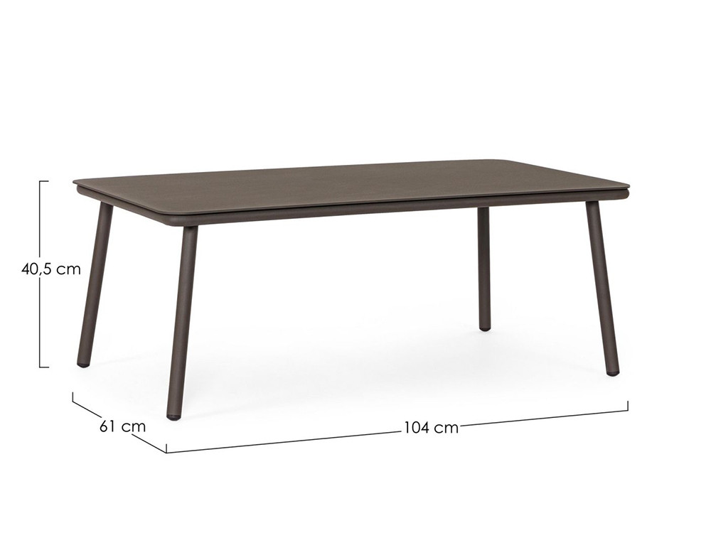 Bizzotto Spike: mesa de centro para exterior con tratamiento de barnizado a polvo