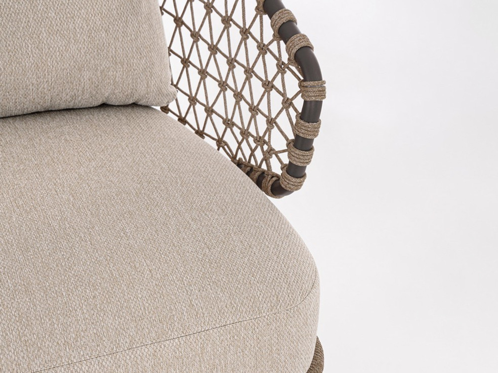 Sillón de jardín cómodo Eularia: calidad Bizzotto con cojines Olefin de alta resistencia