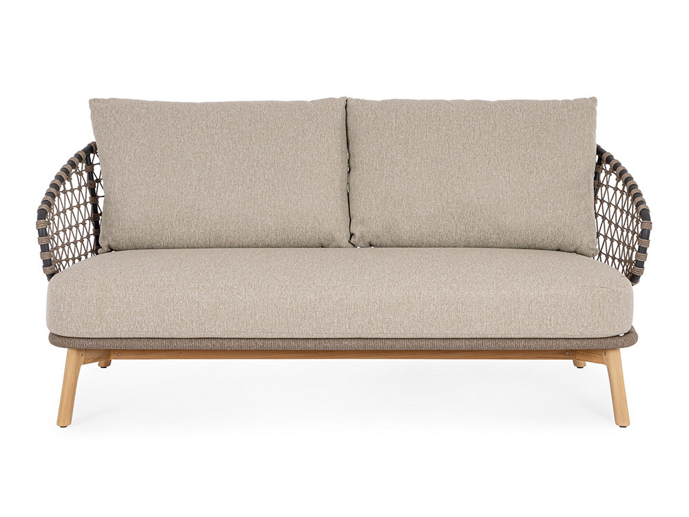 Muebles de terraza modernos: sofá Eularia de Bizzotto, exclusividad en teca y materiales de lujo