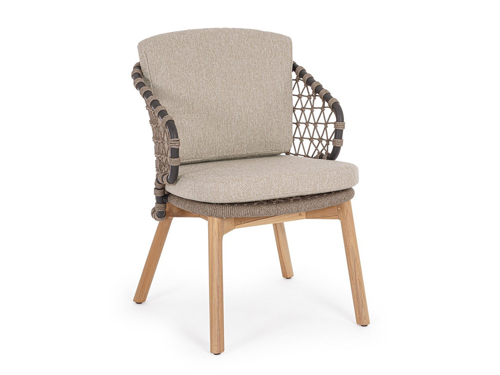 Sillas de madera exterior Eularia: la sofisticación de Bizzotto en teca para jardines exclusivos