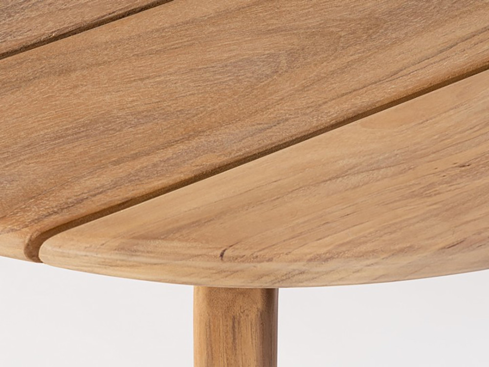 Mesa de madera exterior Eularia: la elegancia natural de Bizzotto en teca para jardines de diseño