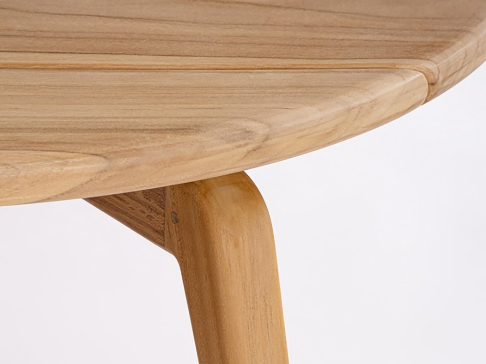 Mobel 6000: set de dos mesas de centro Eularia de Bizzotto, elegancia natural en teca para proyectos de exteriorismo