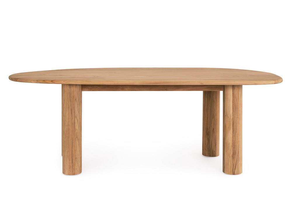 Bizzotto: mesa de comedor Titus, elegancia en madera maciza con bordes irregulares únicos