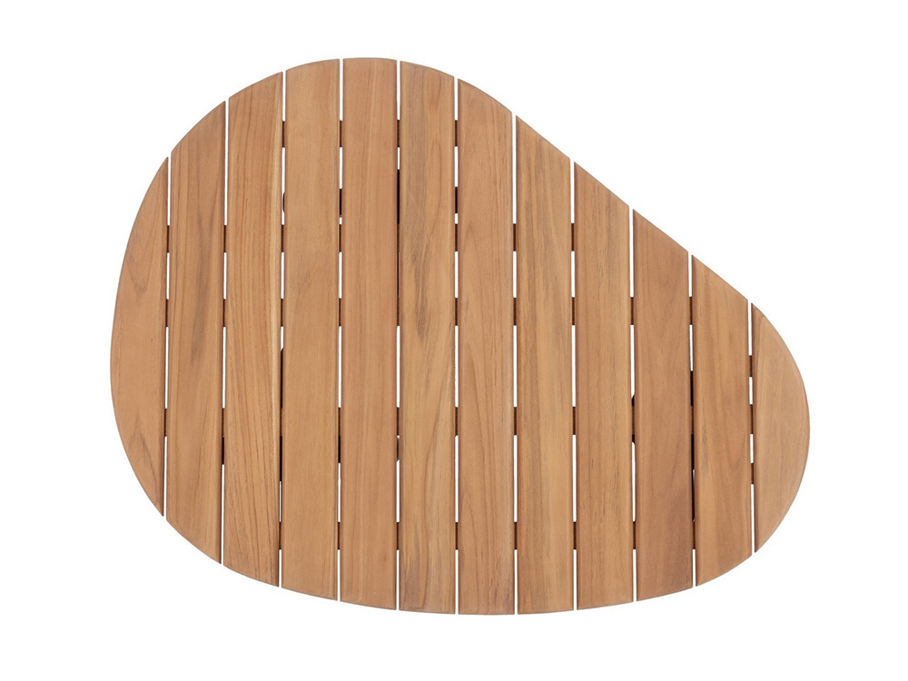 Muebles de terraza modernos: mesa Tamires de Bizzotto en teca maciza de estética natural