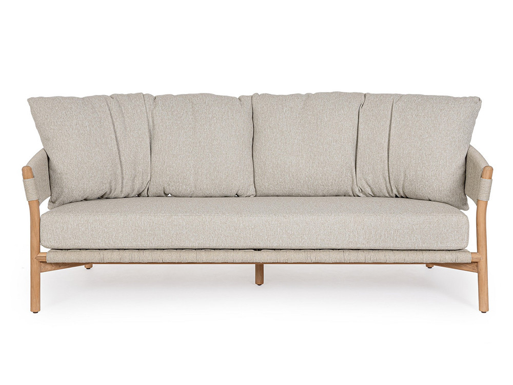 Mobel 6000: exclusividad de Bizzotto con el sofá Garita en madera de teca y fibra trenzada