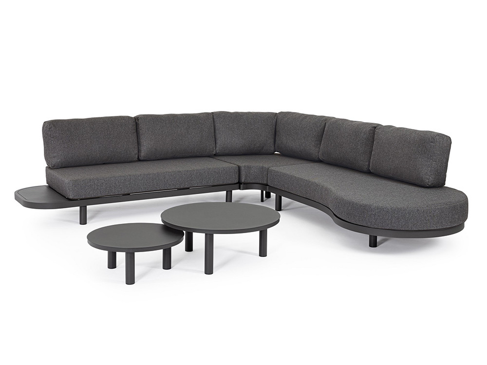 Conjunto jardín aluminio Hércules: diseño premium de Bizzotto en 2 colores para terrazas exclusivas