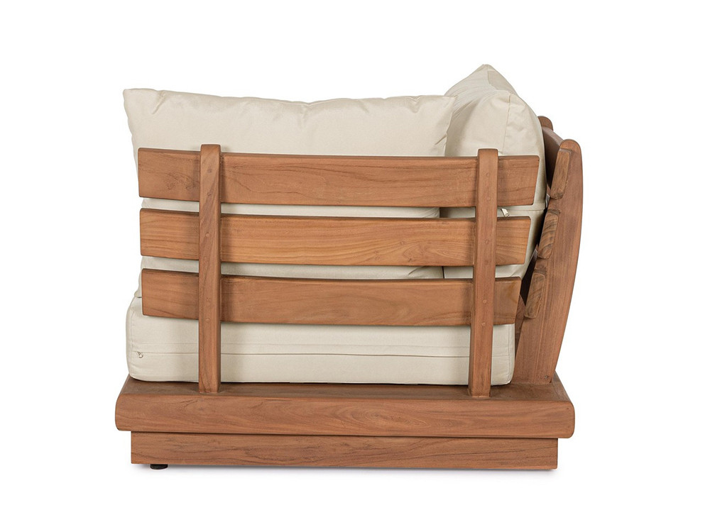 Muebles de exterior de diseño: sofá Delgada modular con base de teca SVLK y cojines olefin para jardín