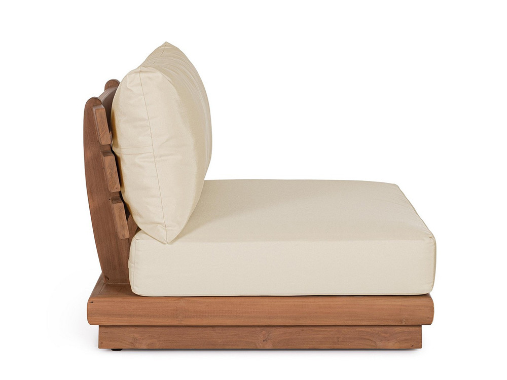 Sofás rinconera modernos: modelo Delgada modular para exterior en madera de teca con certificado SVLK