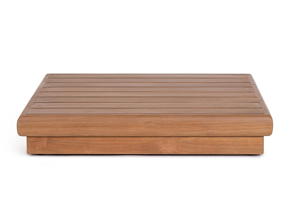 Mueble de jardín: mesa de centro Delgada fabricada en madera de teca SVLK de alta resistencia.