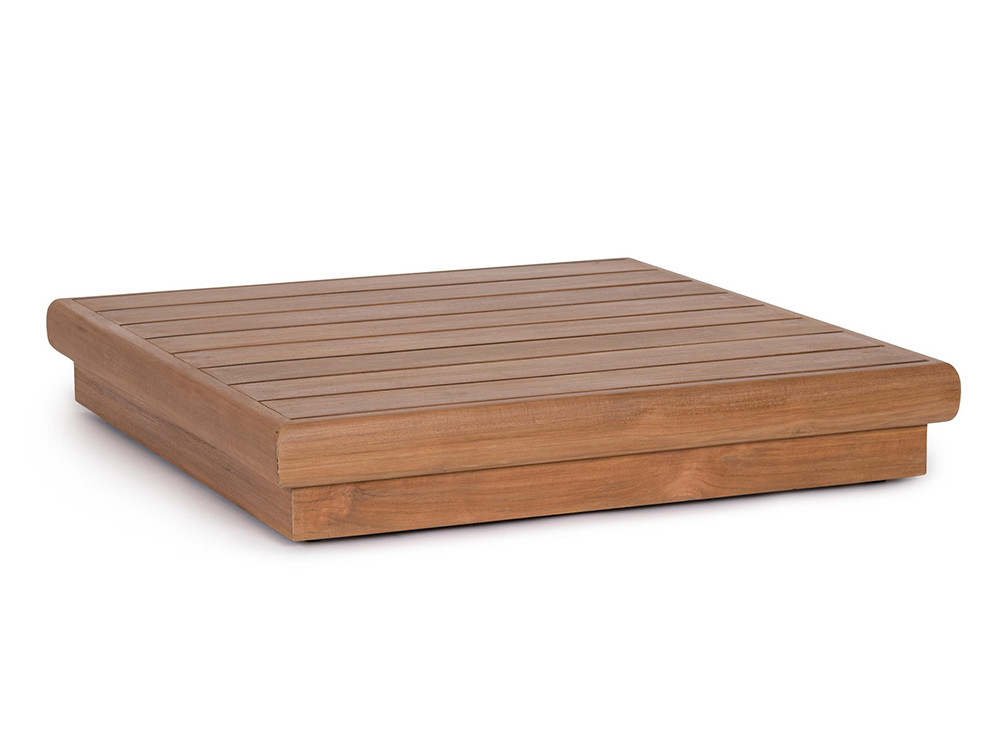 Mesa exterior madera Delgada: elegancia en teca maciza certificada para tu terraza y jardín.