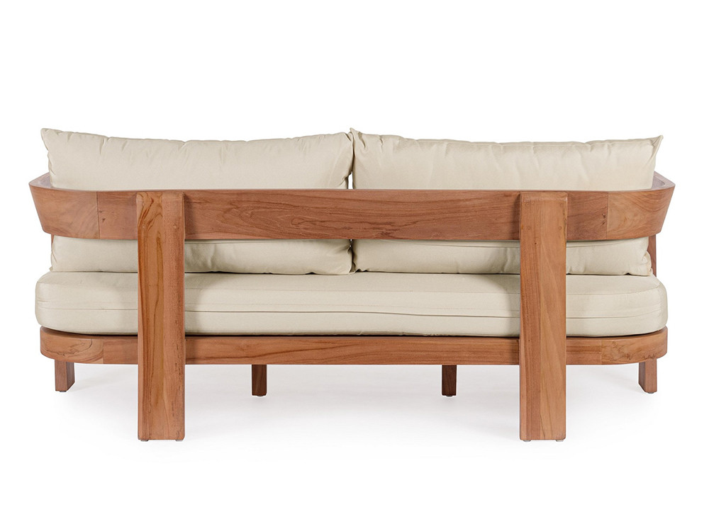 Sofá jardín madera Evora de Mobel 6000: diseño premium en teca SVLK con cojines desenfundables de olefin