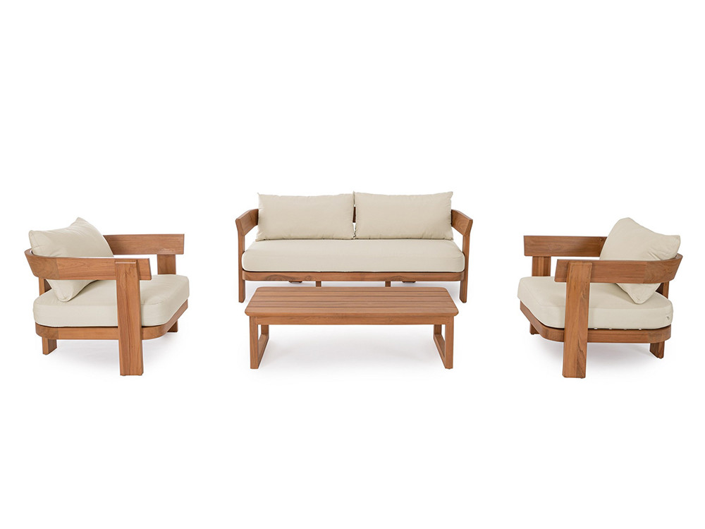 Mobel 6000: sillón Evora de madera de teca SVLK, diseño mediterráneo y materiales sostenibles para tu terraza