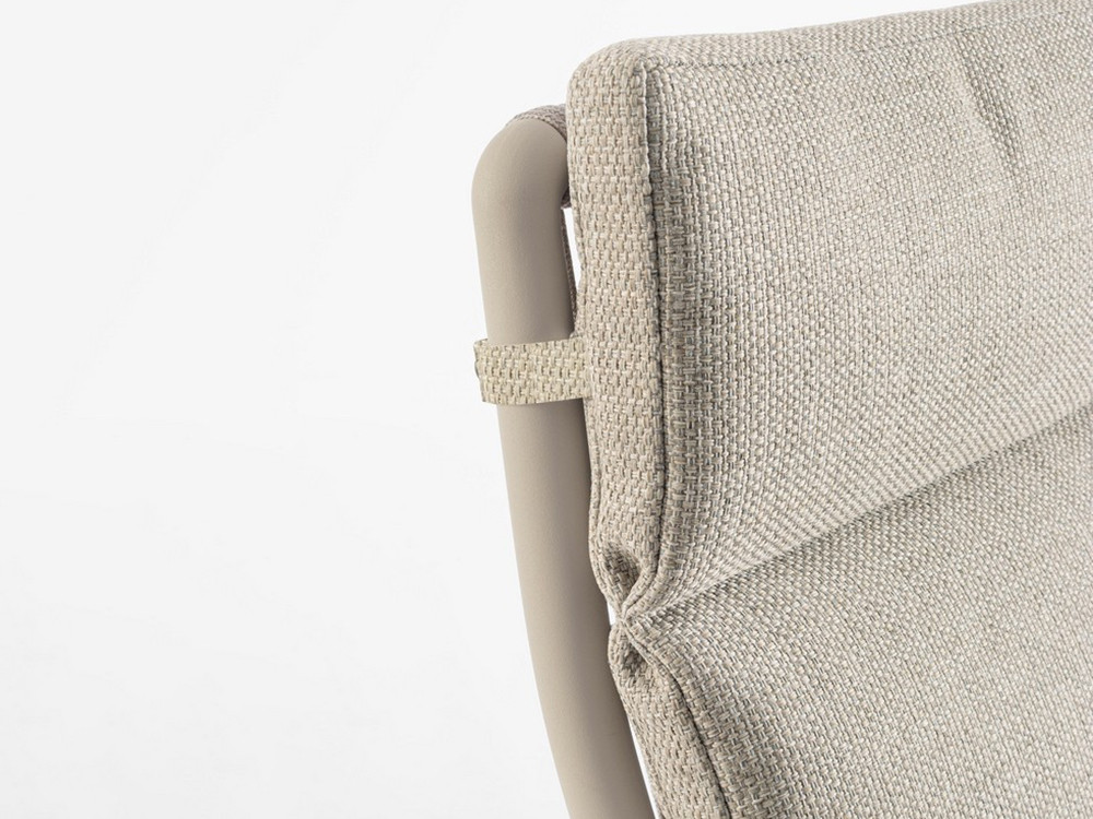 Silla cuerda exterior reclinable: aluminio, textilene y cojín Olefin resistente al sol en Mobel 6000