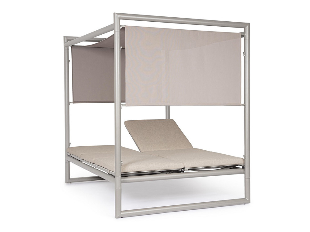 Cama de jardín Konnor reclinable en dos sentidos con cojines desenfundables olefina Mobel 6000