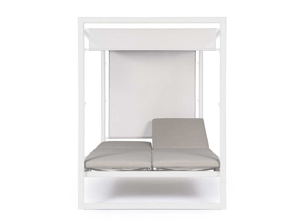 Daybed Konnor Bizzotto con estructura de aluminio en 4 colores y parasol de 3 posiciones Mobel 6000