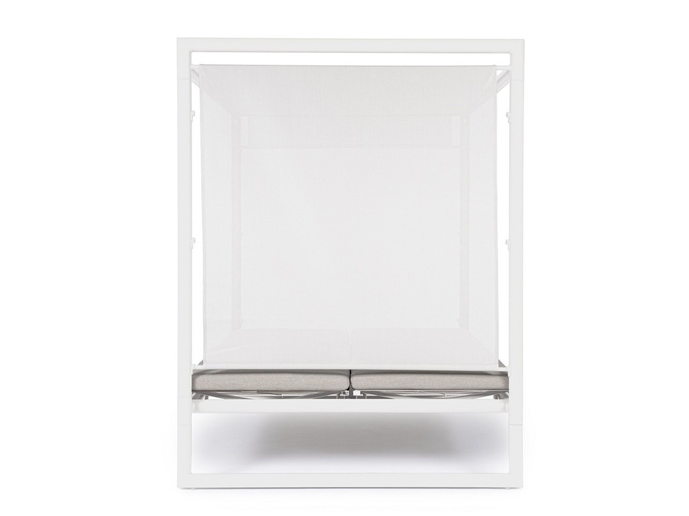 Daybed Konnor reclinable en dos sentidos con parasol deslizante para terraza y jardín de Mobel 6000