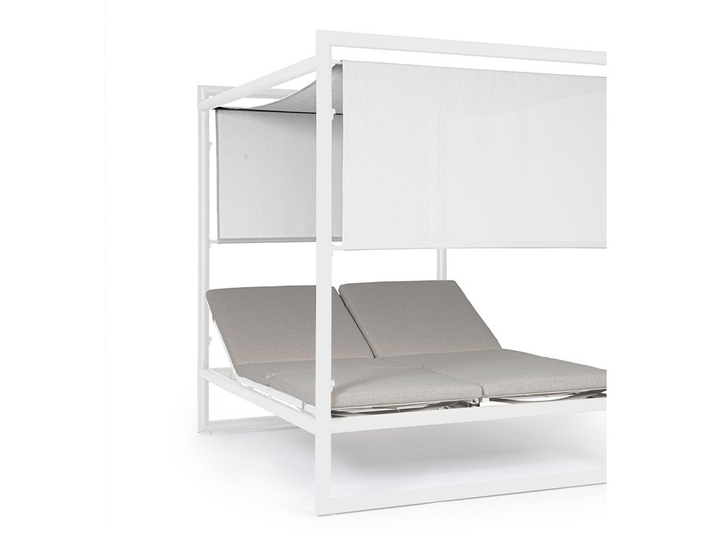 Daybed exterior de diseño Konnor con techo deslizante en 3 posiciones y tejido olefina Mobel 6000