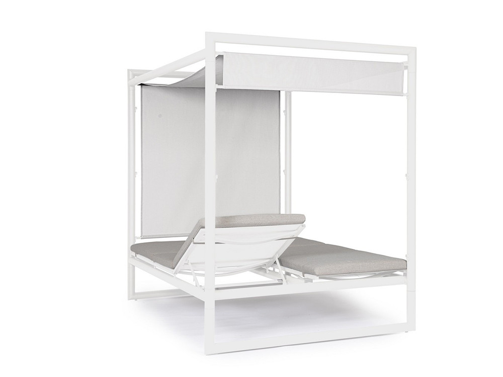 Mobiliario para terraza: daybed Konnor reclinable con estructura de aluminio y olefina Mobel 6000