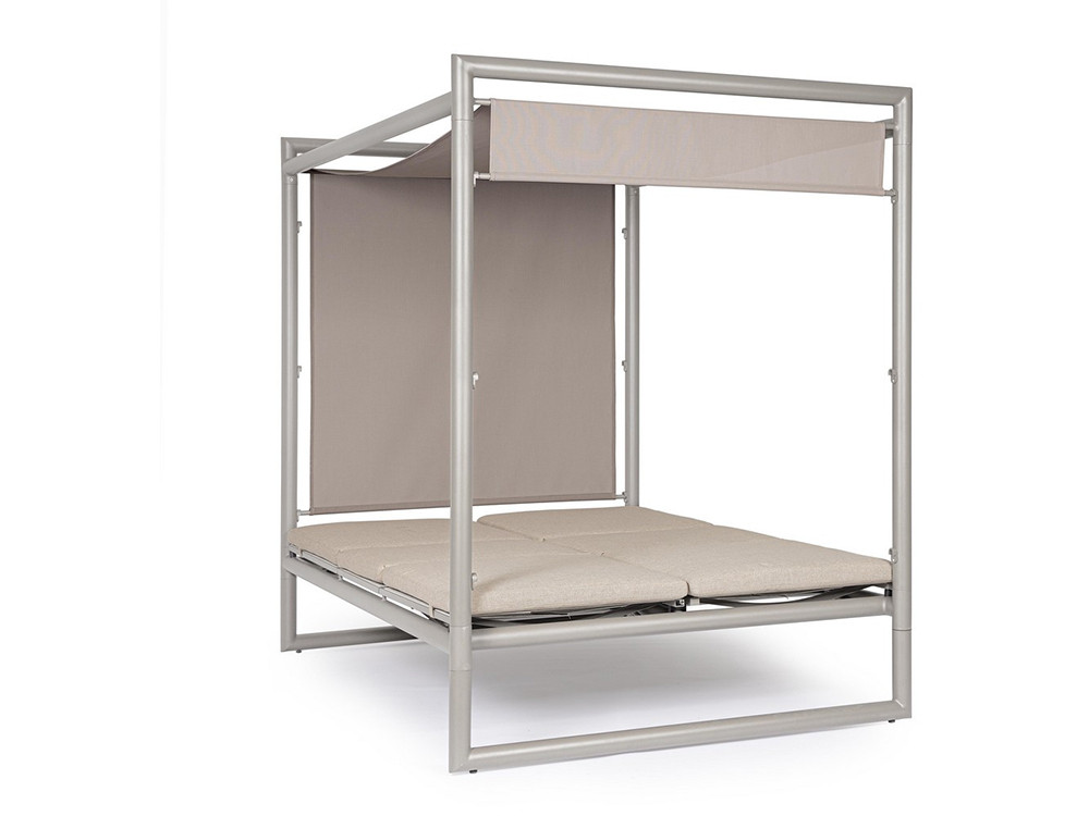 Muebles de terraza: daybed Konnor de aluminio con techo parasol deslizante en Mobel 6000