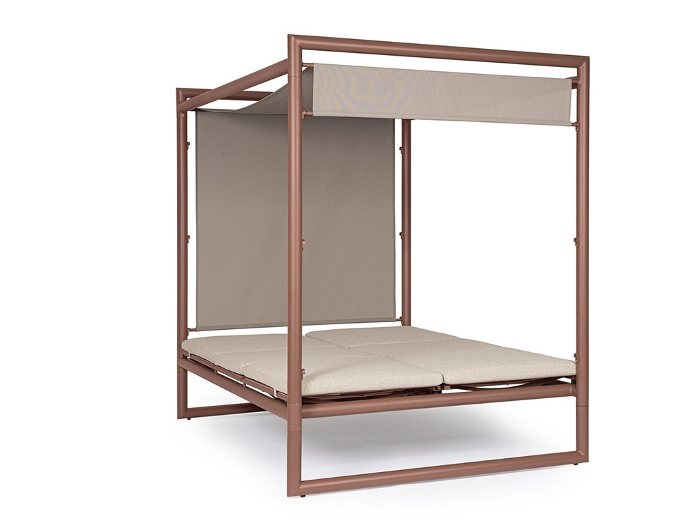 Mueble de jardín moderno: daybed Konnor de aluminio con parasol deslizante en Mobel 6000