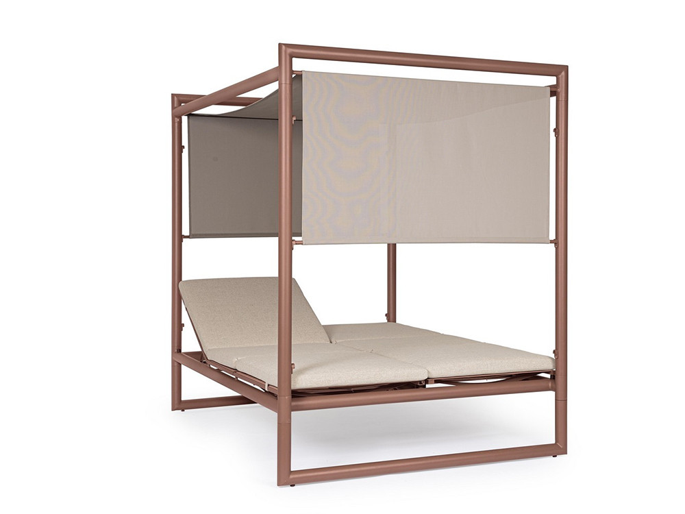 Daybed Konnor reclinable con estructura de aluminio y cojines resistentes olefina Mobel 6000