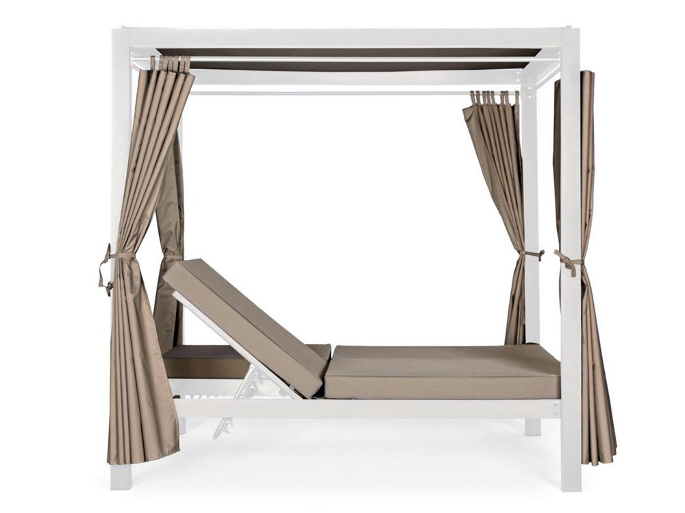 Cama de jardín Dream reclinable, estructura de aluminio y textilene de Bizzotto en Mobel 6000.