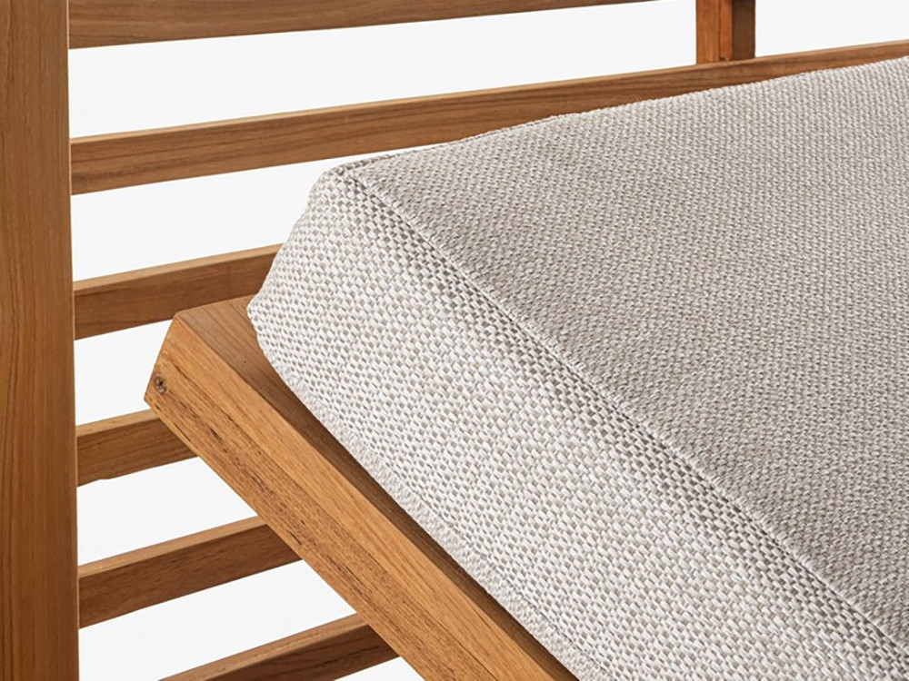 Camas para el jardín Honolulu de madera de teca FSC, diseño reclinable de lujo en Mobel 6000