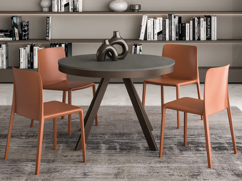 Mesa de comedor redonda extensible Pétalo de Easyline by Ozzio Italia - 1