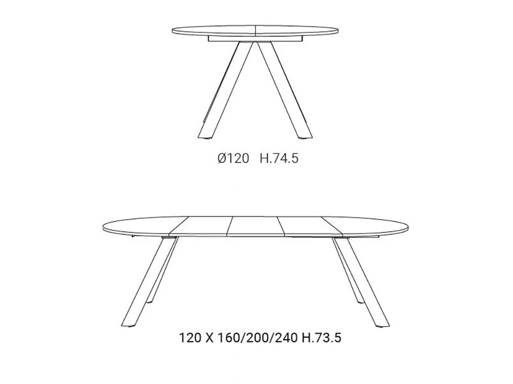Mesa redonda extensible Coral de Easyline by Ozzio Italia: materiales de alta calidad y diseño italiano