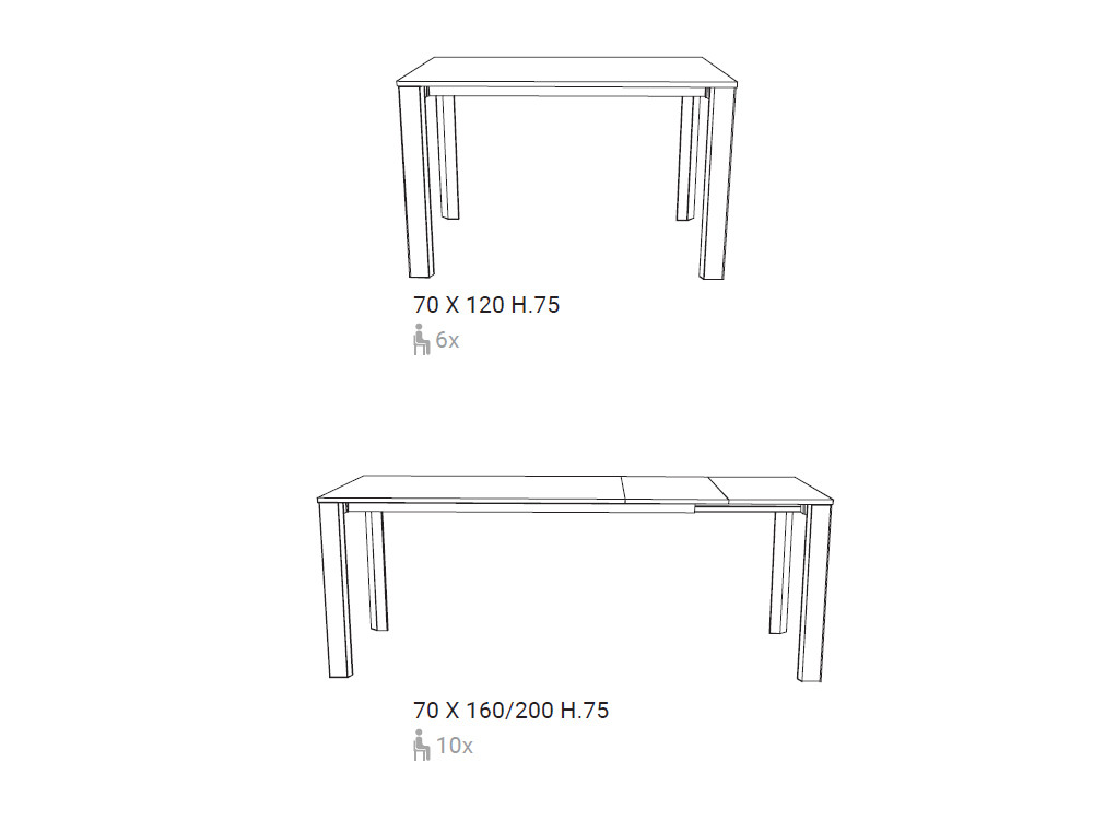 Mesa de comedor moderna extensible Trial de Easyline by Ozzio Italia: eco madera en Mobel 6000