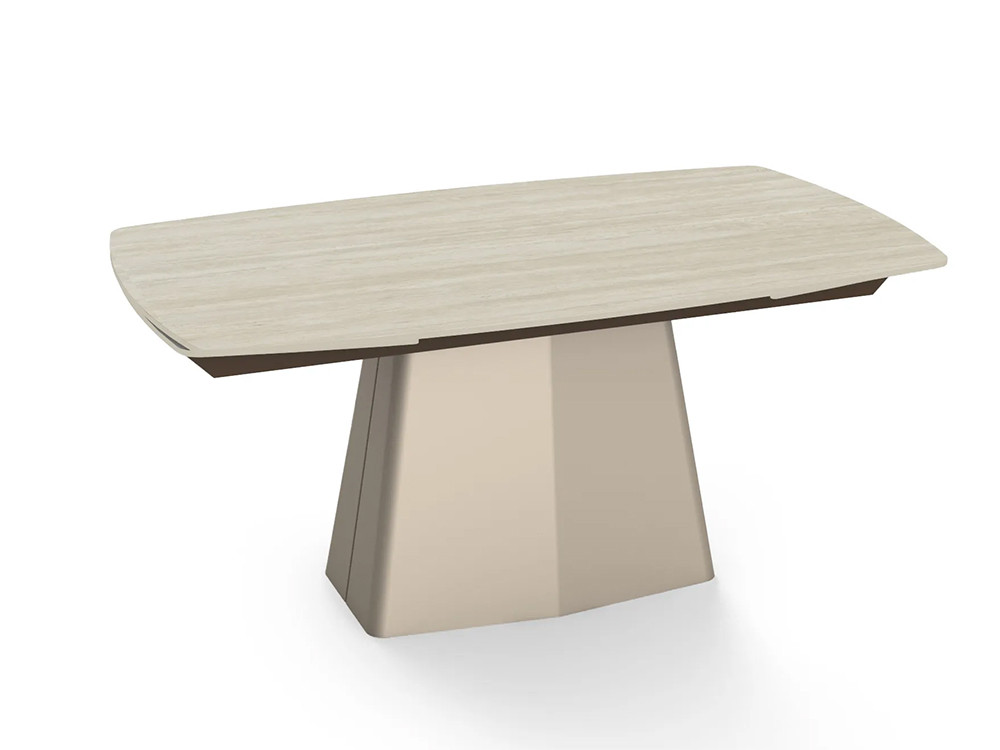 Mesa comedor moderna extensible Zenit de Easyline by Ozzio Italia: sobre porcelánico en Mobel 6000