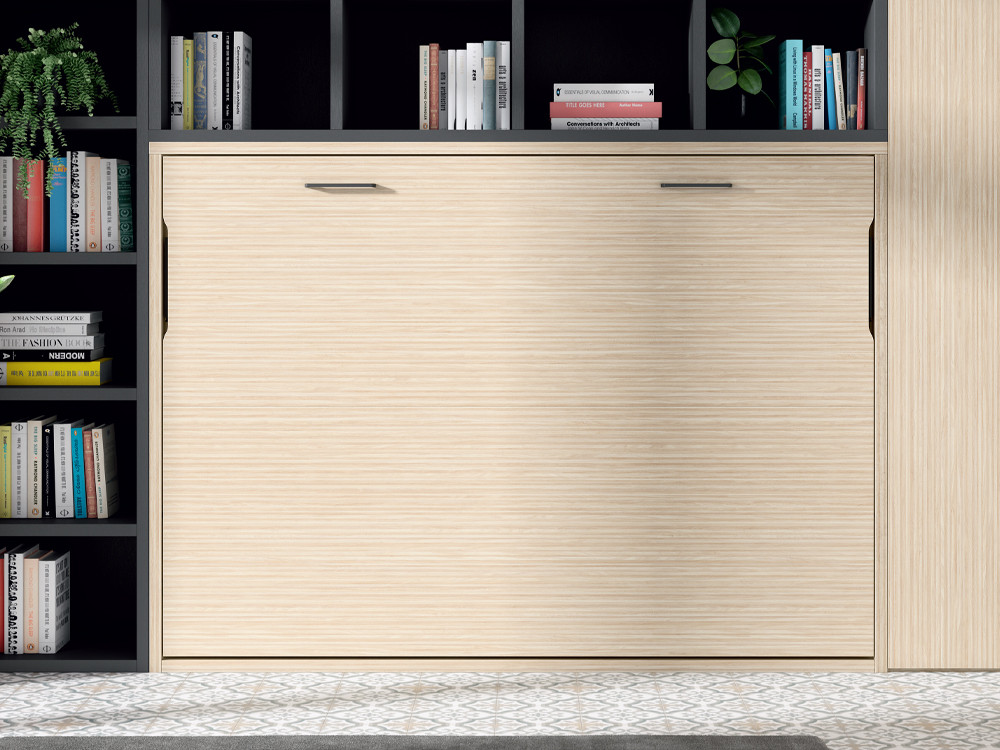 Dormitorio cama abatible 135 de Ros Mobiliario: conjunto completo con sistema horizontal disponible en Mobel 6000