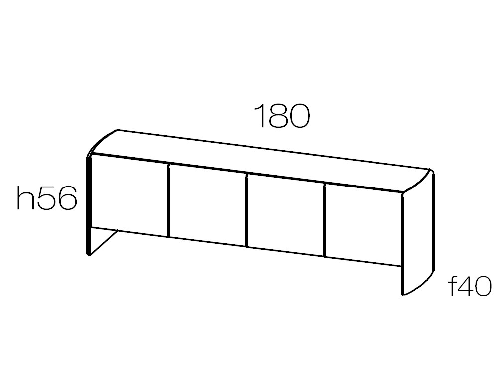 Mueble de tv moderno Ecos de Didomobili: puertas funcionales y sobre porcelánico en Mobel 6000