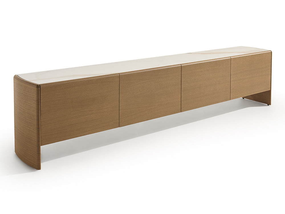 Mueble televisor madera Ecos de Didomobili: elegante diseño con puertas disponible en Mobel 6000