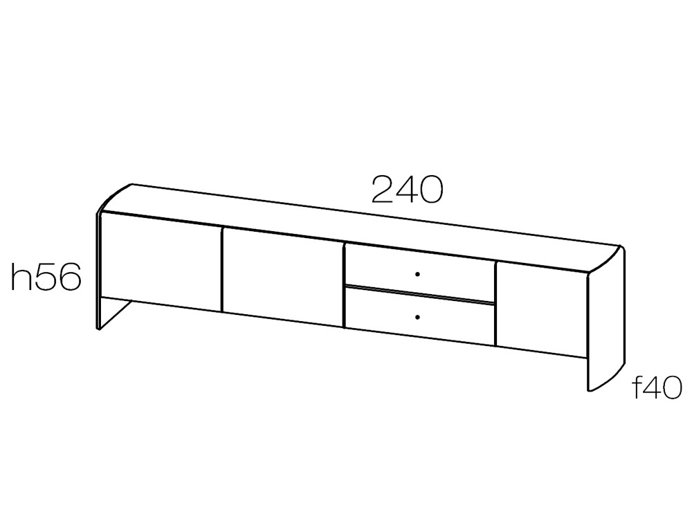 Mueble televisor madera roble Ecos Didomobili: elegante sobre porcelánico, puertas y cajones en Mobel 6000.