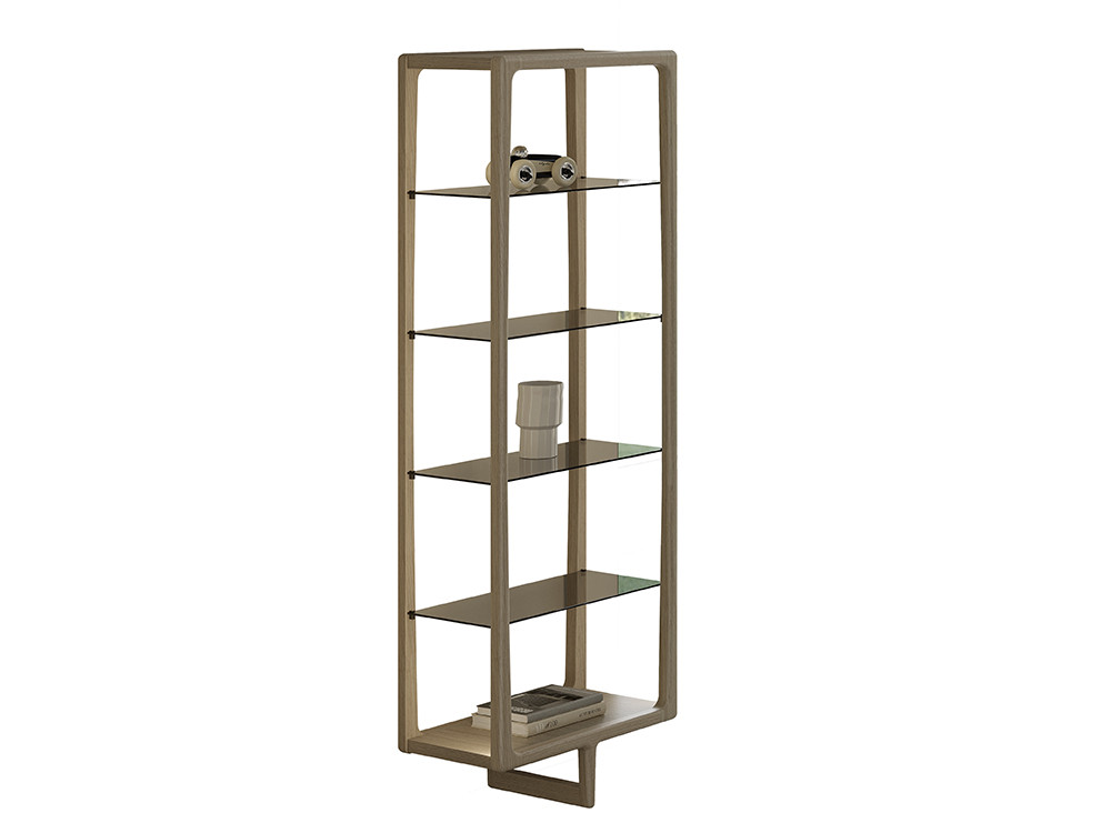 Mobel 6000: mueble librería salón Ecos de Dido mobili con estantes de cristal, disponible en 2 medidas