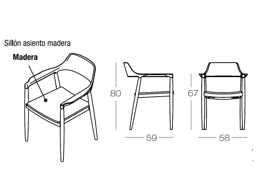 Mobel 6000: exclusivo sillón de madera Ecos de Dido mobili, calidez en roble para tu salón