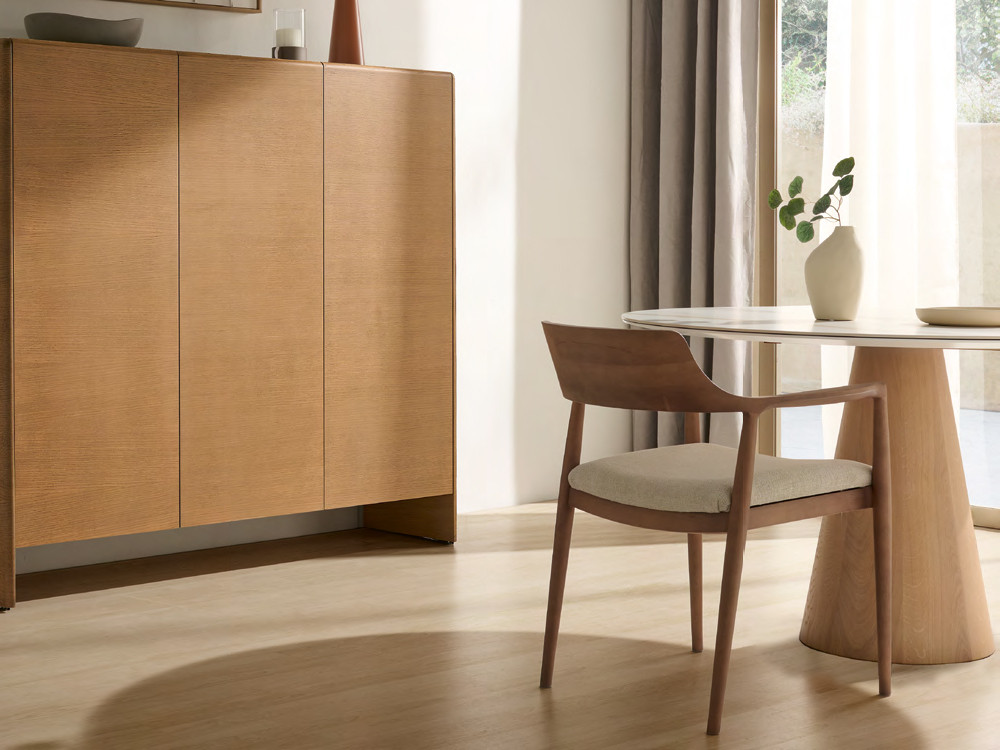 Mobel 6000: sillas de comedor tapizadas elegantes Ecos de Dido mobili, confort con asiento tapizado de calidad