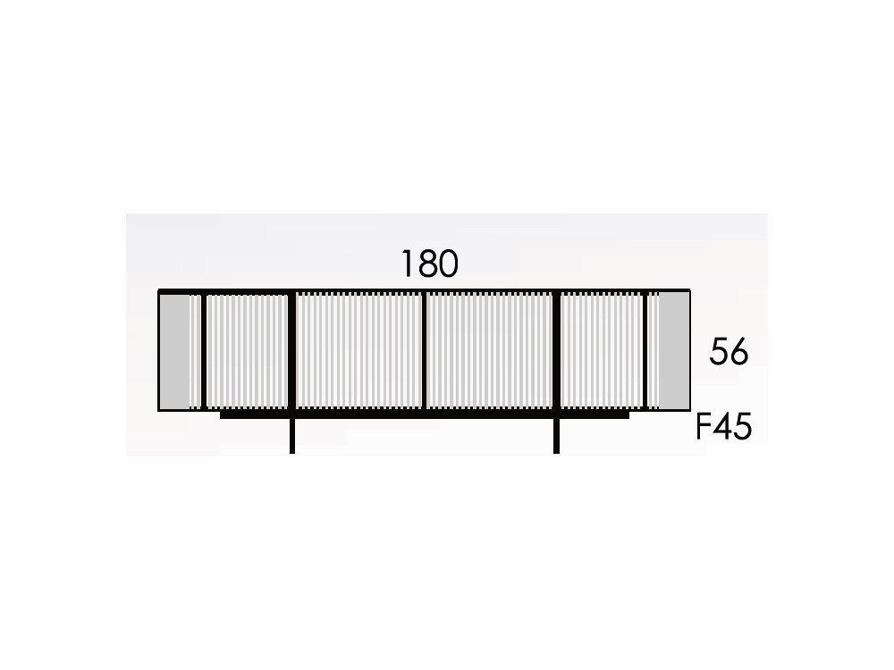 Mobel 6000: mueble salón tv moderno Dana Dido Mobili, chapa de roble y patas de metal en el color que elijas